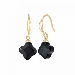 Angèle M Bijoux Boucles d'oreilles Angèle M - B2482-NOIR Métal Doré | Femme Boucles D'Oreilles