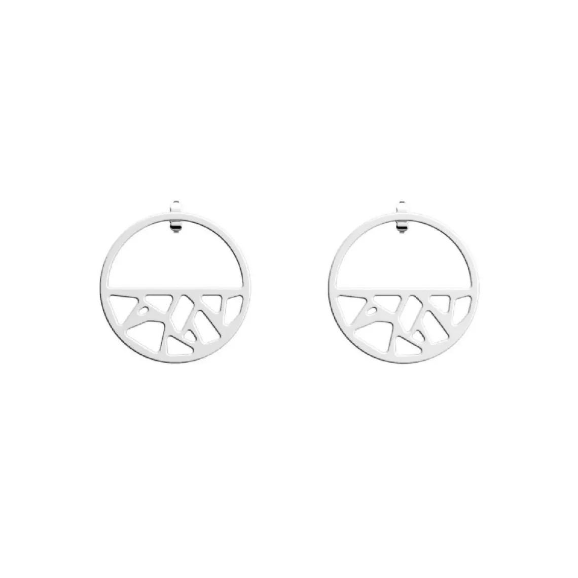 Les Georgettes Boucles d'oreilles Argent BRI Girafe 30 mm | Femme Boucles D'Oreilles