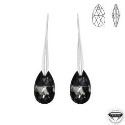 So Charm Bijoux Boucles d'oreilles argentée SoCharm ornées de cristaux Swarovski | Femme Boucles D'Oreilles