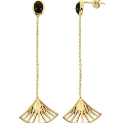 Kosma Paris Boucles d'oreilles Arielle Doré & Onyx Noir | Femme Boucles D'Oreilles