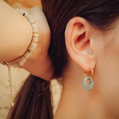 Sloya Boucles d'oreilles Blima en pierres Labradorite | Femme Boucles D'Oreilles