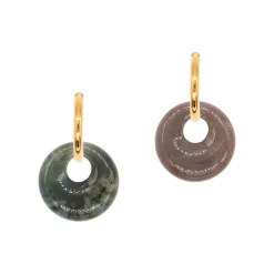 Sloya Boucles d'oreilles Blima en pierres Agate Indienne | Femme Boucles D'Oreilles