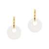 Sloya Boucles d'oreilles Blima en pierres Jade blanche | Femme Boucles D'Oreilles