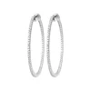 Maison de la Bijouterie Boucles d'oreilles créoles argent fantaisie 40mm Z630YZ0 | Femme Boucles D'Oreilles
