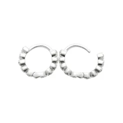 Maison de la Bijouterie Boucles d'oreilles créoles argent fantaisie 10mm Z63V5Z0 | Femme Boucles D'Oreilles