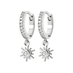Maison de la Bijouterie Boucles d'oreilles créoles argent fantaisie 10mm Z63V0Z0 | Femme Boucles D'Oreilles