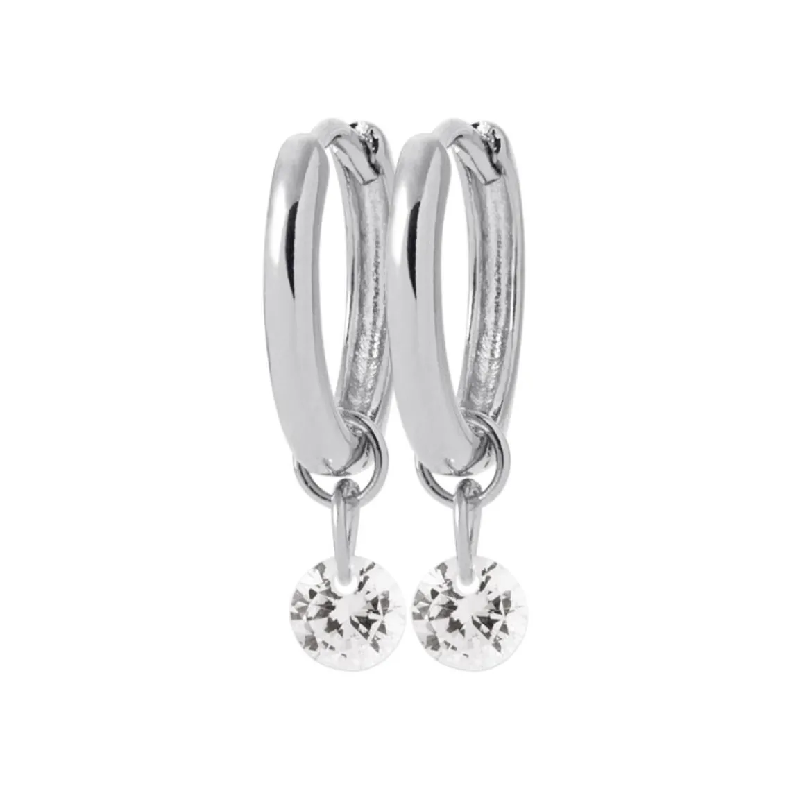 Maison de la Bijouterie Boucles d'oreilles créoles argent fantaisie 12mm Z636UZ0 | Femme Boucles D'Oreilles