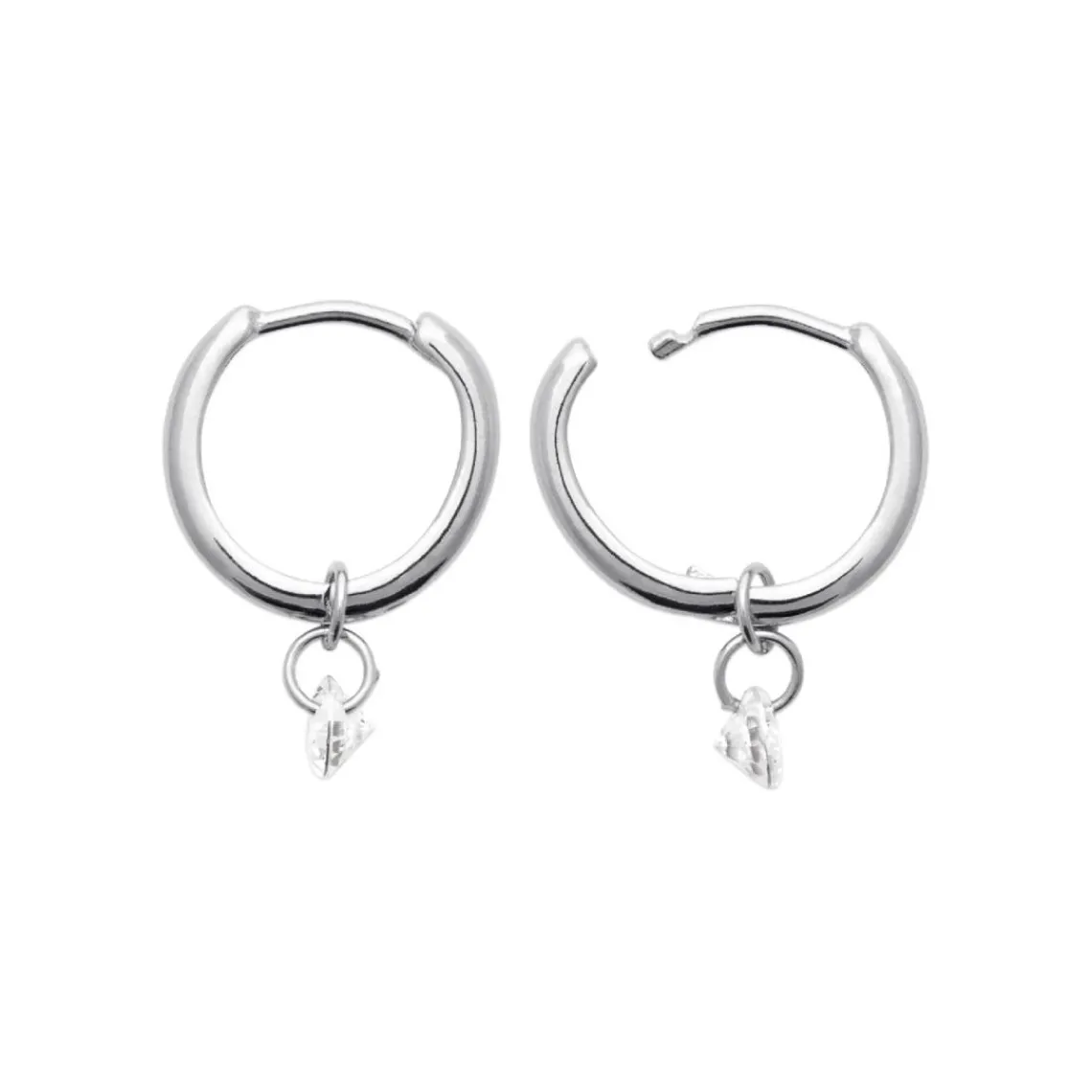 Maison de la Bijouterie Boucles d'oreilles créoles argent fantaisie 12mm Z636UZ0 | Femme Boucles D'Oreilles
