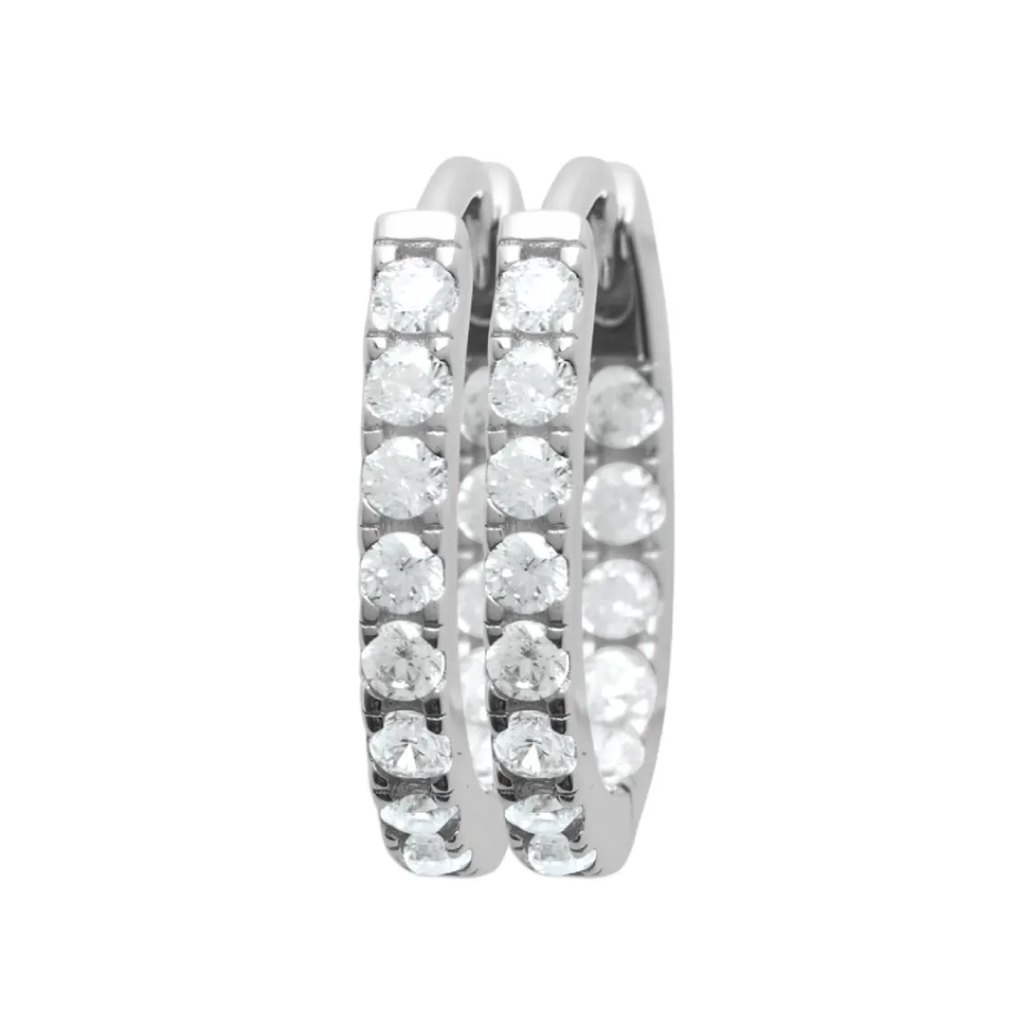 Maison de la Bijouterie Boucles d'oreilles créoles argent fantaisie 14mm Z6Y36Z0 | Femme Boucles D'Oreilles