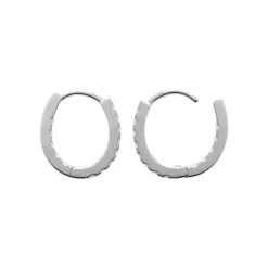 Maison de la Bijouterie Boucles d'oreilles créoles argent fantaisie 14mm Z6Y36Z0 | Femme Boucles D'Oreilles