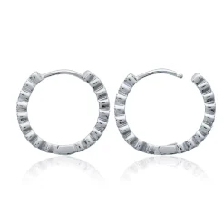 Maison de la Bijouterie Boucles d'oreilles créoles argent fantaisie 19mm Z6Z33Z0 | Femme Boucles D'Oreilles