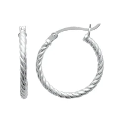 Maison de la Bijouterie Boucles d'oreilles créoles argent 20mm Z6ZZ3Y0 | Femme Boucles D'Oreilles