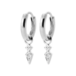 Maison de la Bijouterie Boucles d'oreilles créoles argent fantaisie 12mm Z643YZ0 | Femme Boucles D'Oreilles