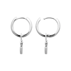 Maison de la Bijouterie Boucles d'oreilles créoles argent fantaisie 12mm Z643YZ0 | Femme Boucles D'Oreilles