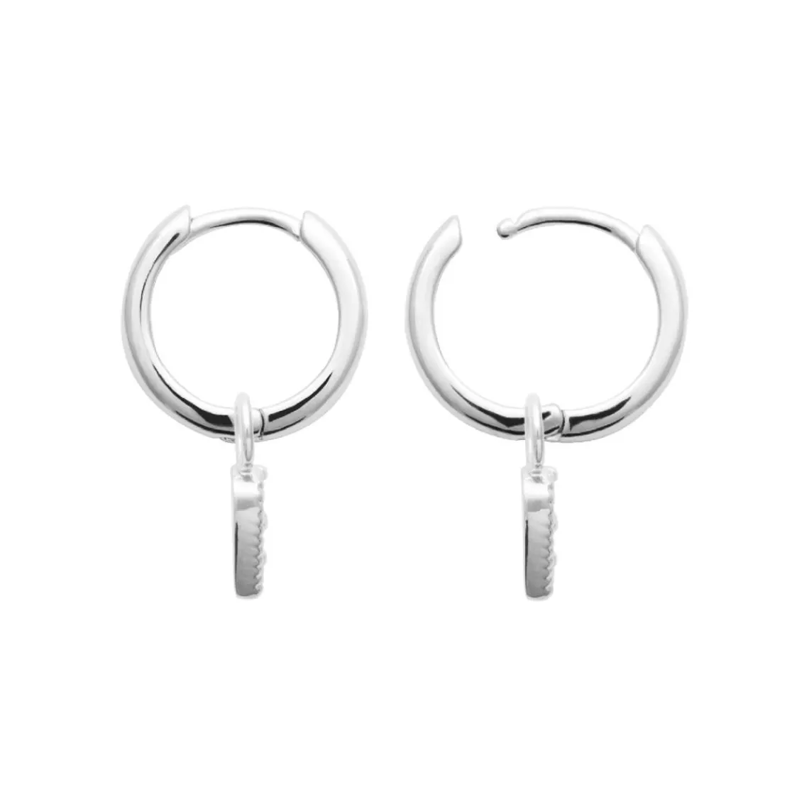 Maison de la Bijouterie Boucles d'oreilles créoles argent fantaisie 10mm Z6430Z0 | Femme Boucles D'Oreilles