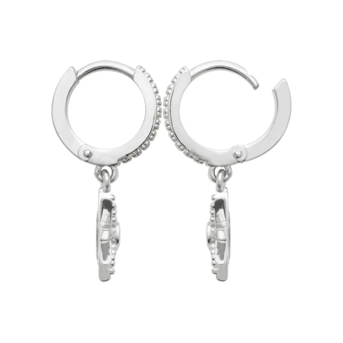 Maison de la Bijouterie Boucles d'oreilles créoles argent fantaisie 10mm Z63VYZ0 | Femme Boucles D'Oreilles