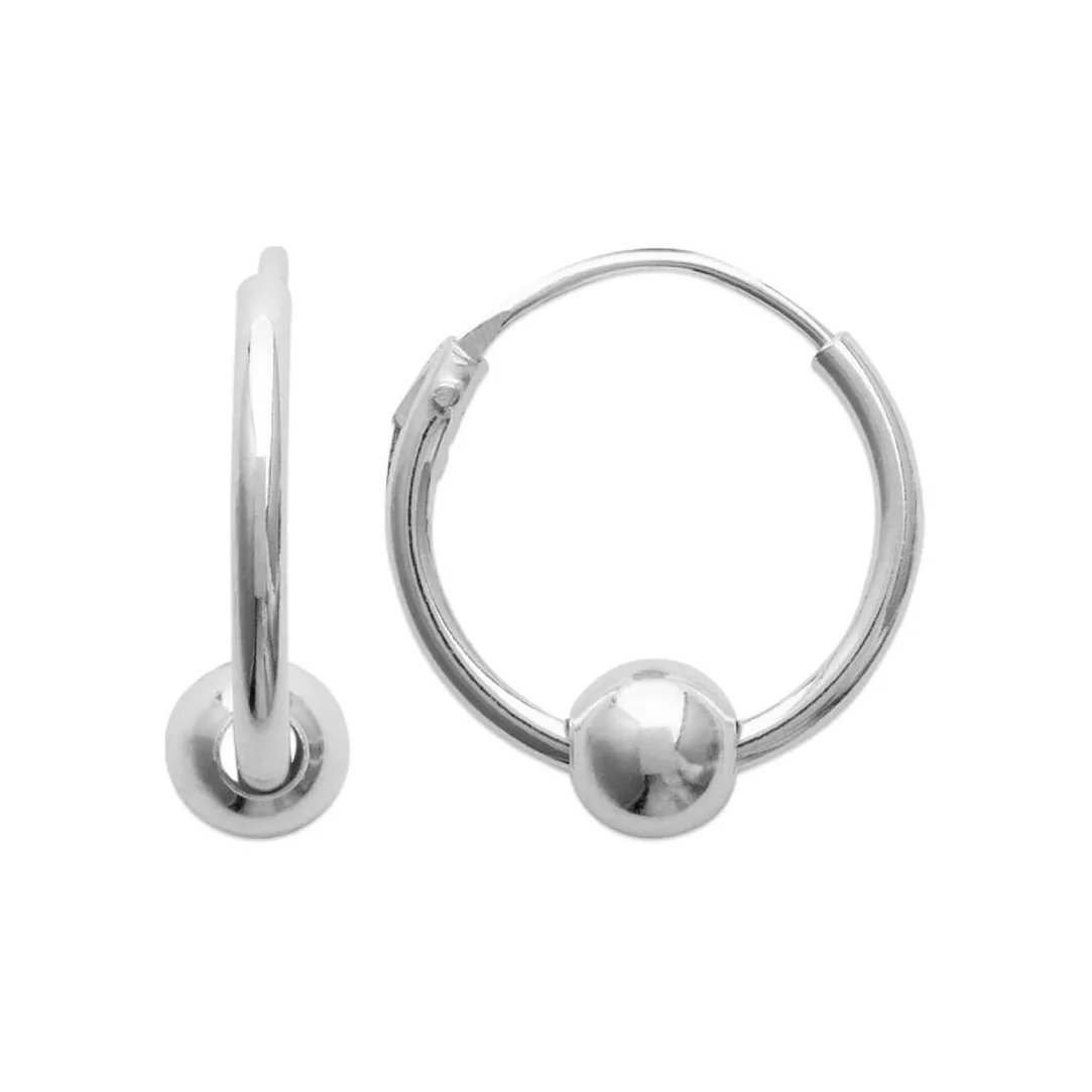 Maison de la Bijouterie Boucles d'oreilles créoles argent 12mm Z3534WZY | Femme Boucles D'Oreilles