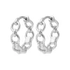 Maison de la Bijouterie Boucles d'oreilles créoles argent rhodié 20mm W633W00 | Femme Boucles D'Oreilles