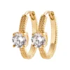 Maison de la Bijouterie Boucles d'oreilles créoles femme plaqué or 17 mm - Y6346Z0 | Femme Boucles D'Oreilles