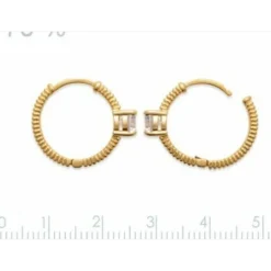 Maison de la Bijouterie Boucles d'oreilles créoles femme plaqué or 17 mm - Y6346Z0 | Femme Boucles D'Oreilles