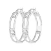 Maison de la Bijouterie Boucles d'oreilles créoles femme argent rhodié 3 mm - W633500 | Femme Boucles D'Oreilles