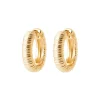 Maison de la Bijouterie Boucles d'oreilles créoles plaqué or fantaisie 20mm Y663W00 | Femme Boucles D'Oreilles