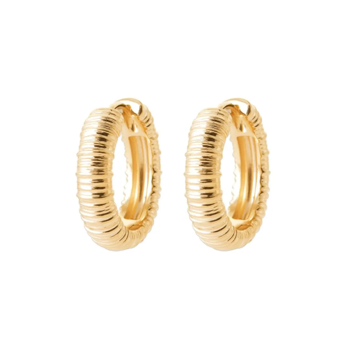 Maison de la Bijouterie Boucles d'oreilles créoles plaqué or fantaisie 20mm Y663W00 | Femme Boucles D'Oreilles