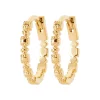 Maison de la Bijouterie Boucles d'oreilles créoles plaqué or fantaisie 16mm Y654300 | Femme Boucles D'Oreilles