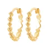Maison de la Bijouterie Boucles d'oreilles créoles plaqué or fantaisie 14mm Y654000 | Femme Boucles D'Oreilles