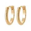 Maison de la Bijouterie Boucles d'oreilles créoles plaqué or fantaisie 14mm Y653500 | Femme Boucles D'Oreilles