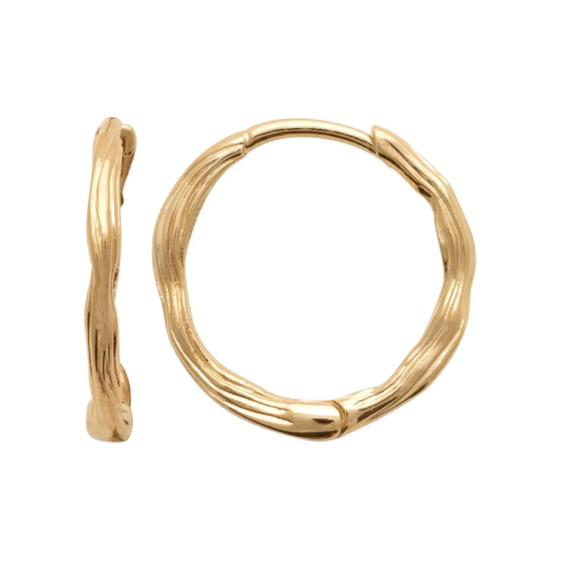 Maison de la Bijouterie Boucles d'oreilles créoles plaqué or fantaisie 16mm Y656Y00 | Femme Boucles D'Oreilles