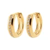 Maison de la Bijouterie Boucles d'oreilles créoles plaqué or fantaisie 15mm Y656ZZ0 | Femme Boucles D'Oreilles