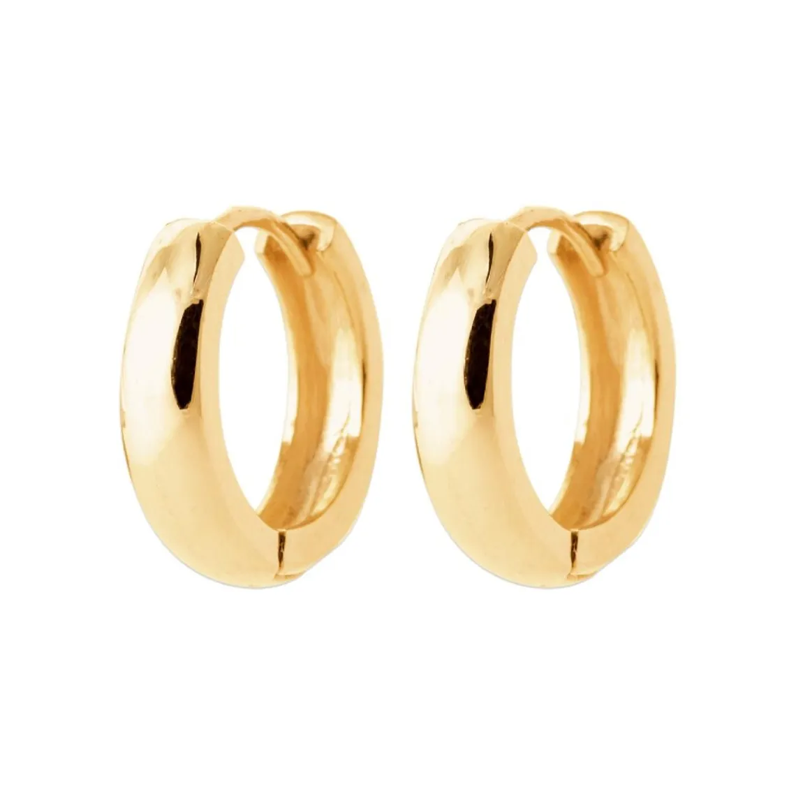 Maison de la Bijouterie Boucles d'oreilles créoles plaqué or fantaisie 16mm Y6560Z6 | Femme Boucles D'Oreilles