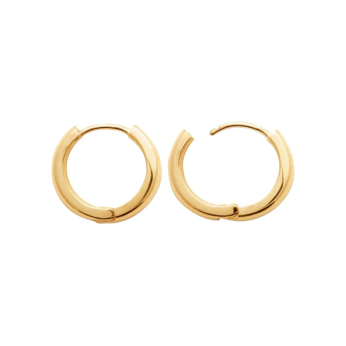Maison de la Bijouterie Boucles d'oreilles créoles plaqué or fantaisie 16mm Y6560Z6 | Femme Boucles D'Oreilles