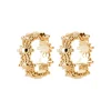 Maison de la Bijouterie Boucles d'oreilles créoles plaqué or fantaisie 14mm Y655000 | Femme Boucles D'Oreilles