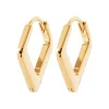 Maison de la Bijouterie Boucles d'oreilles créoles plaqué or fantaisie 15mm Y653600 | Femme Boucles D'Oreilles