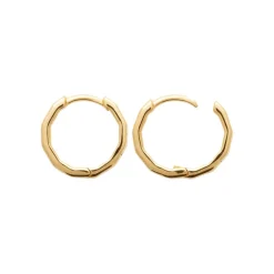 Maison de la Bijouterie Boucles d'oreilles créoles plaqué or fantaisie 15mm Y653YZ0 | Femme Boucles D'Oreilles