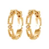 Maison de la Bijouterie Boucles d'oreilles créoles plaqué or fantaisie 15mm Y653ZZ0 | Femme Boucles D'Oreilles
