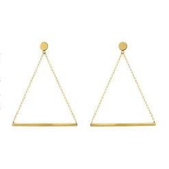 Diva Gioielli Boucles d'oreilles Ray 20103-006 - Argent Doré | Femme Boucles D'Oreilles