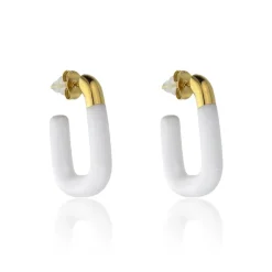 Emily Westwood Bijoux Boucles d'oreilles Emily Westwood EWE23136G - Acier Doré et Blanc | Femme Boucles D'Oreilles