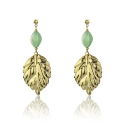 Emily Westwood Bijoux Boucles d'oreilles Emily Westwood EWE23089G - Acier,acrylique Doré et Vert | Femme Boucles D'Oreilles