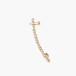 Balaboosté Boucles d'Oreilles Femme Bijoux D' Oreille Avec Perles - 3502456531420 Métal Doré | Femme Boucles D'Oreilles