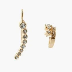 Balaboosté Boucles d'Oreilles Femme Set De 2 Bijoux D' Oreilles Avec Strass - 3502456533790 Métal Doré | Femme Boucles D'Oreilles