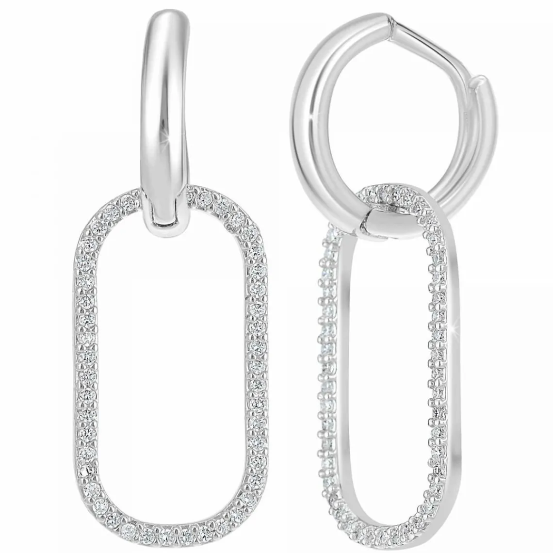 So Charm Bijoux Boucles d'oreilles Femme B2472 en acier argenté | Femme Boucles D'Oreilles