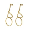 Edforce Boucles d'oreilles Femme 300-0162-E - Acier Doré | Femme Boucles D'Oreilles