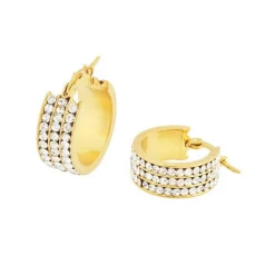 Edforce Boucles d'oreilles Femme 195-0292-E - Acier Doré | Femme Boucles D'Oreilles