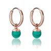 Emily Westwood Bijoux Boucles d’oreilles Femme - WE1203R Acier Doré rose Vert | Femme Boucles D'Oreilles