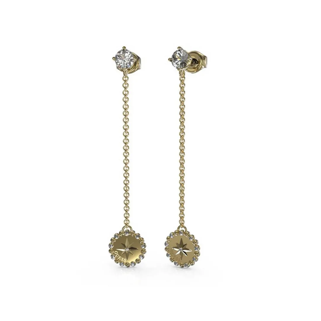 Guess Bijoux Boucles d'oreilles Femme - JUBE02207JWYG MONETE Acier Doré | Femme Boucles D'Oreilles