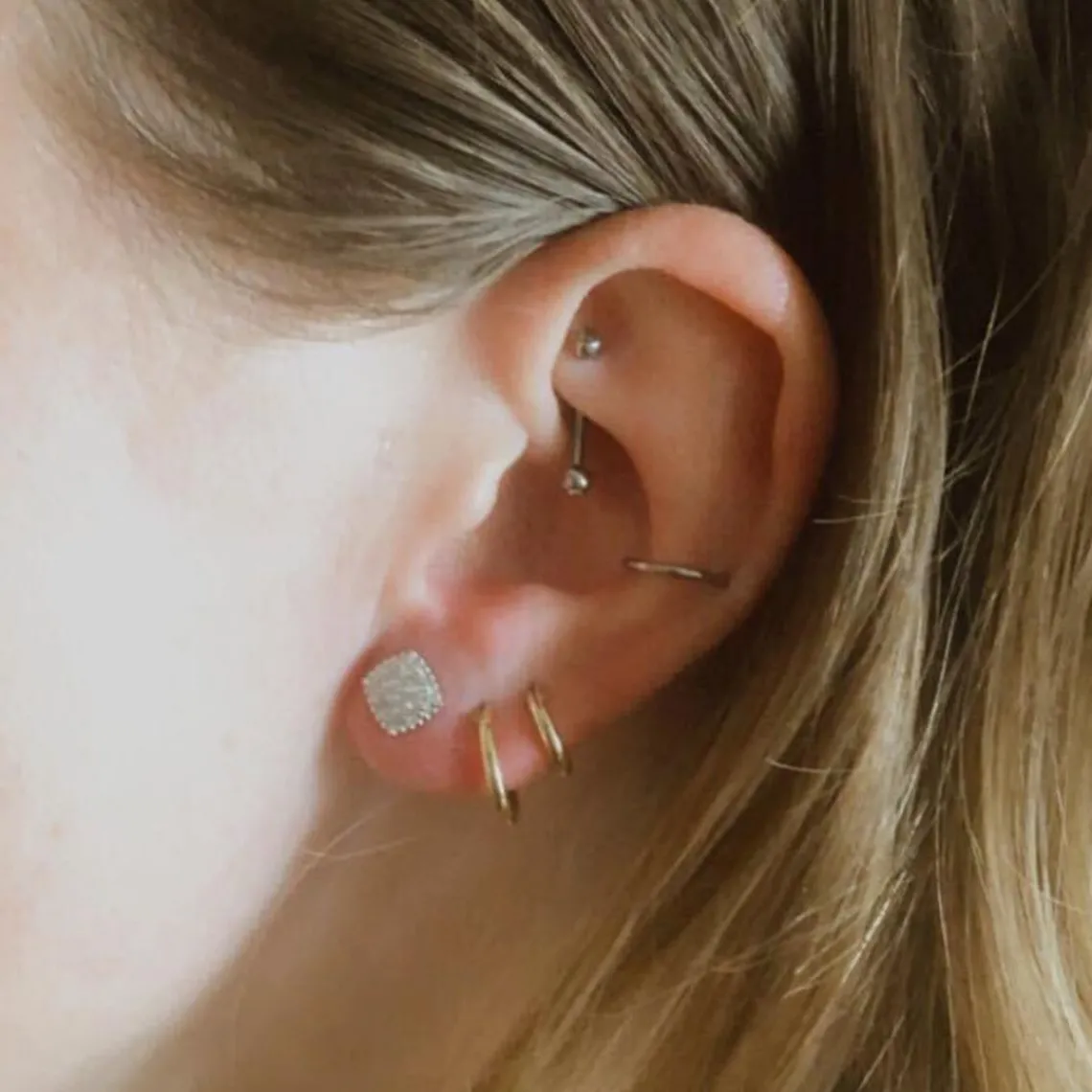 Kosma Paris Boucles d'oreilles femme Ella - Argenté Blanc BES25050-R | Femme Boucles D'Oreilles|Bague
