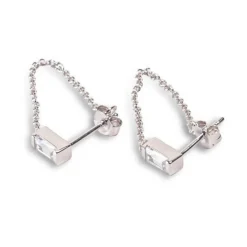 Kosma Paris Boucles d'oreilles femme Pavia - Argenté Blanc BES25072-R | Femme Boucles D'Oreilles